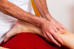 picture of leg being massaged